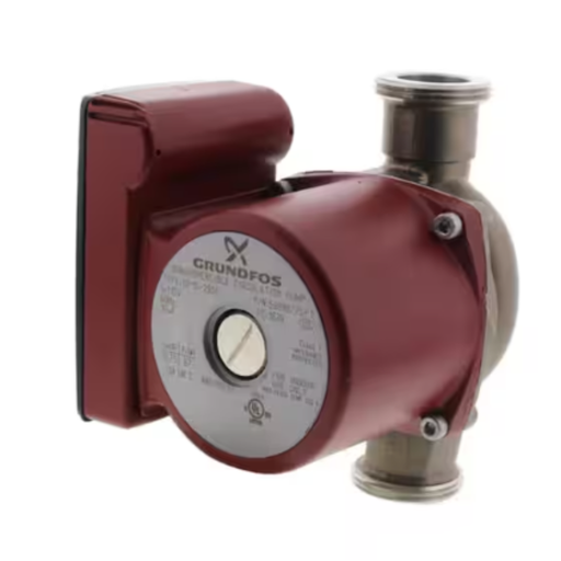 Grundfos pump on a white background