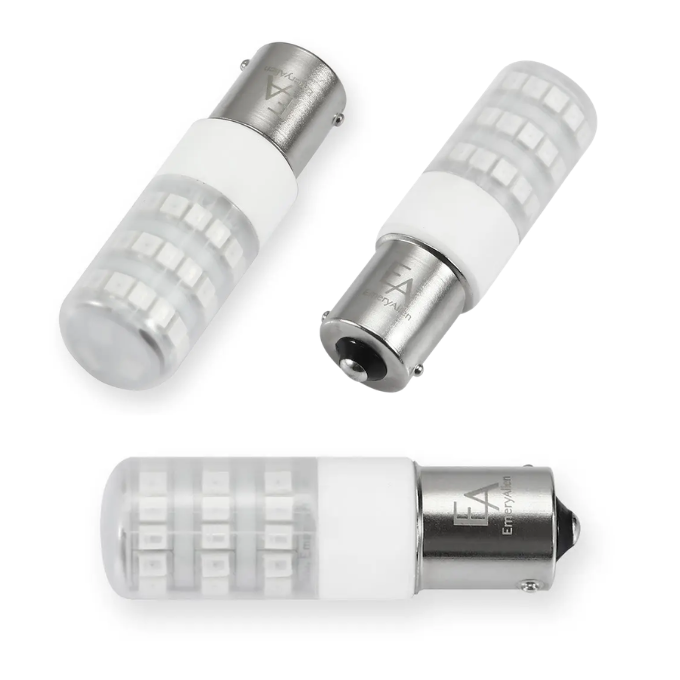 EmeryAllen 2W BA15S Single-Contact Bayonet Amber Turtle Bulb - 360 specifications and dimensions — EA-BA15s-2.0W-001-AMB