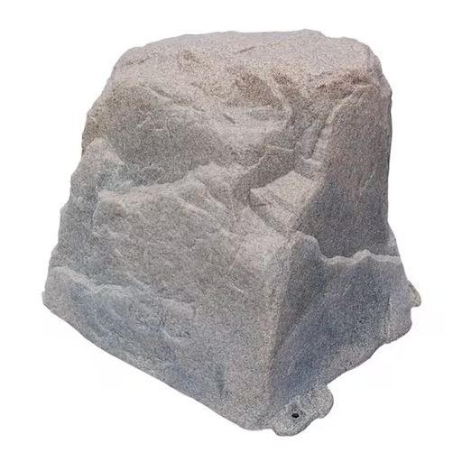 A single artificial rock landscaping stone with a textured, faux-stone surface, shown on a plain white background.