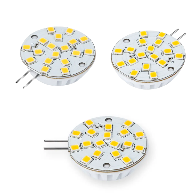 EmeryAllen 3W Wafer G4 Bi-Pin LED Replacement Lamp - 3000K, 180 degree - specifications and dimensions — EA-G4-3.0W-003-3090