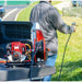 Tomahawk Power TBS500 Honda powered sprayer with hose and barrel mount setup