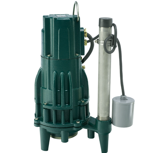 Green pump on white background