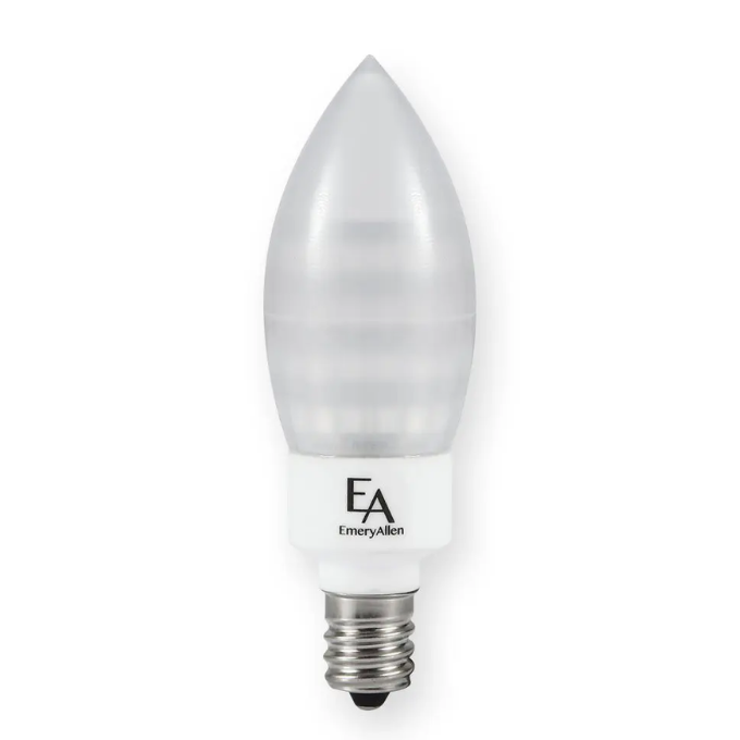 EmeryAllen 3W Candle-Tip E12 Candelabra Amber Turtle Bulb - 360 degree - EA-E12-3.0W-002-AMB — EA-E12-3.0W-002-AMB