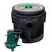 Simplex Sewage pump and basin on white background