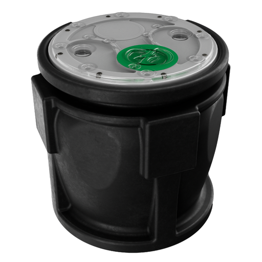 Black sewage basin on white background