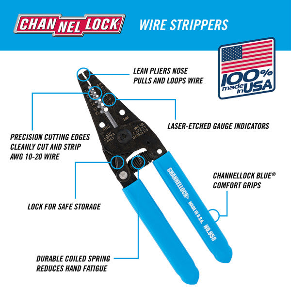 Channellock 958 6-INCH WIRE STRIPPER