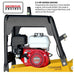 Tomahawk Power TPC170H Honda compactor showing GX200 engine, handle, and compaction plate