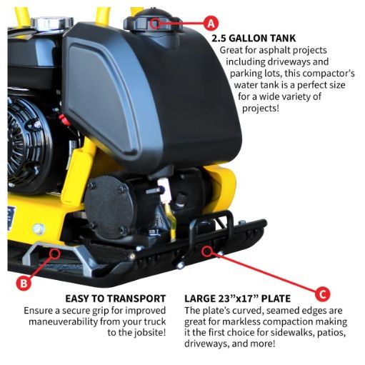 Tomahawk Power TPC85H vibratory plate compactor product detail for construction use
