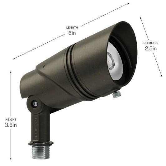 Kichler 16311CBR Varia Medium Adjustable LED Accent Light – Centennial Brass