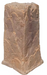A rectangular faux stone pillar or decorative column piece with a textured, weathered brown and beige stone surface, isolated on a white background.