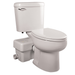 White toilet with cistern on a white background