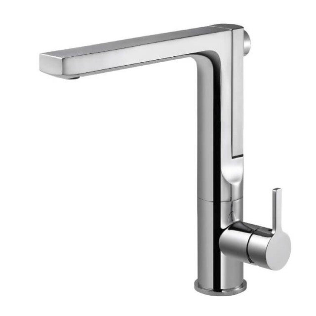Houzer Ascend Series Polished Chrome Integrated Single Handle Pull-Up Kitchen Faucet - ASCPU-460-PC
