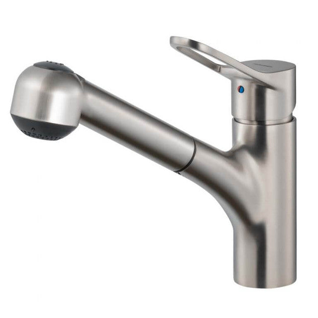 Houzer Ayr Series Brushed Nickel Single Handle Pull-Out Kitchen Faucet - AYRPO-972-BN
