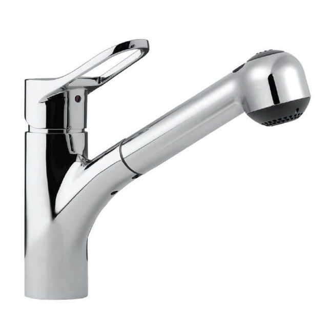 Houzer Ayr Series Polished Chrome Single Handle Pull-Out Kitchen Faucet - AYRPO-972-PC