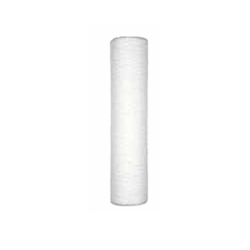 White cylindrical filter on a white background