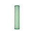 Cylindrical green filter cartridge on a white background