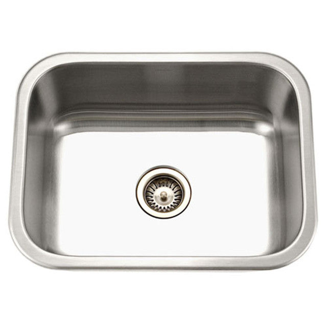 Houzer Belleo Series 23" Stainless Steel Drop-in Topmount Single Bowl Kitchen Sink includes Basket Strainer