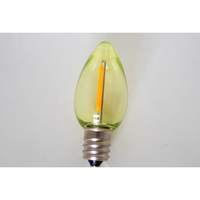 Seasonal Source - LED-C7-YEL-FIL - C7 LED Filament Yellow Bulb 25 ea.