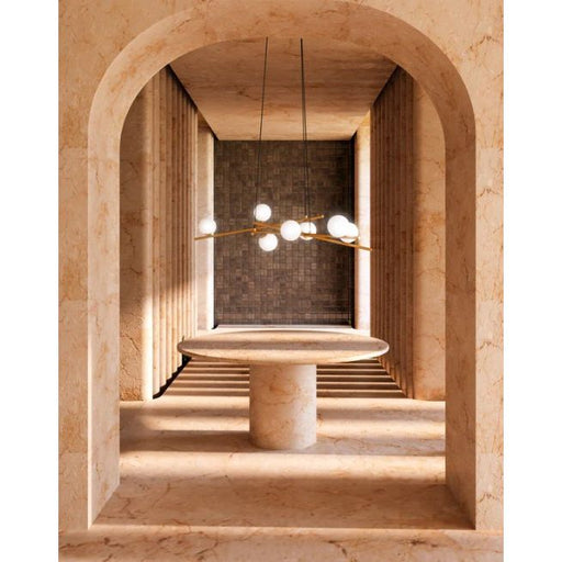 54-in Chandelier hanging over a table