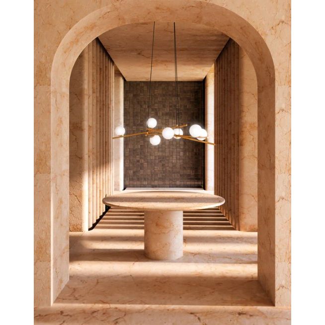 54-in Chandelier hanging over a table