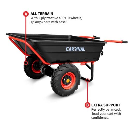 Tomahawk Power CKART300e 40V utility cart product detail for hauling materials