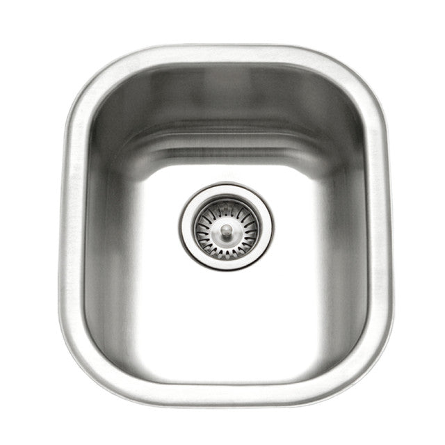 Houzer Club Series 17" Stainless Steel Undermount Single Bowl Bar/Prep Sink includes Basket Strainer