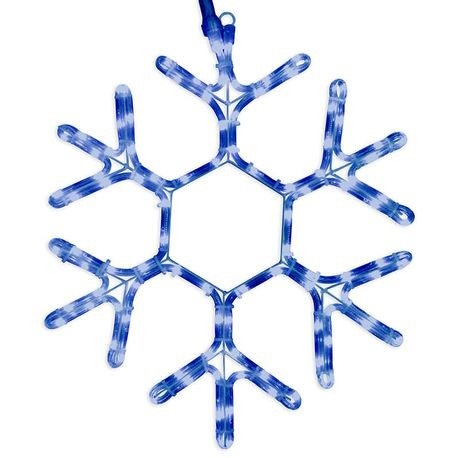 Seasonal Source LED de 24" con motivo de copo de nieve, color azul