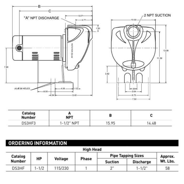 Technical drawing and dimensions black text on white background