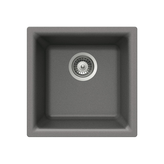 Houzer Quartztone Series 15-3/4" Granite Composite Dual Mount Bar/Prep Sink - E-100 SLATE