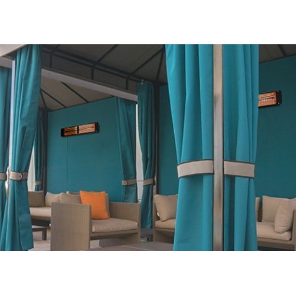 Eurofase Plug-In Series 39-Inch 1500 Watt Single Element 120V Electric Infrared Patio Heater In Black - EF15120B