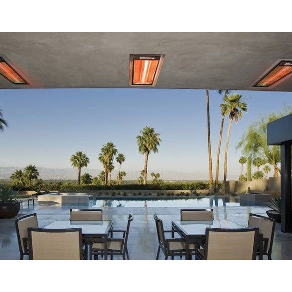 Eurofase Plug-In Series 39-Inch 1500 Watt Single Element 120V Electric Infrared Patio Heater In Black - EF15120B