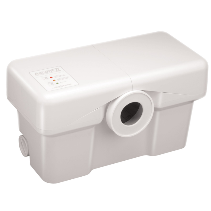 White mechanical grinder with a control panel on a white background