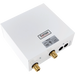 A white Ecmax water heater tank with brass connection fittings on the bottom corners and a silver specification label on the top surface, shown on a plain white background.