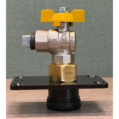 90° Flange Mount (Valve - Female NPT) Assembly with Flip Sleeve Assembly for TracPipe and TracPipe AP 