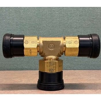 TracPipe FGP-AF-RT-1002 1" X 3/4" X 3/4" Tee Reducer Fitting for TracPipe and TracPipe AP Tubing by Tubing with Flip Sleeve Assembly