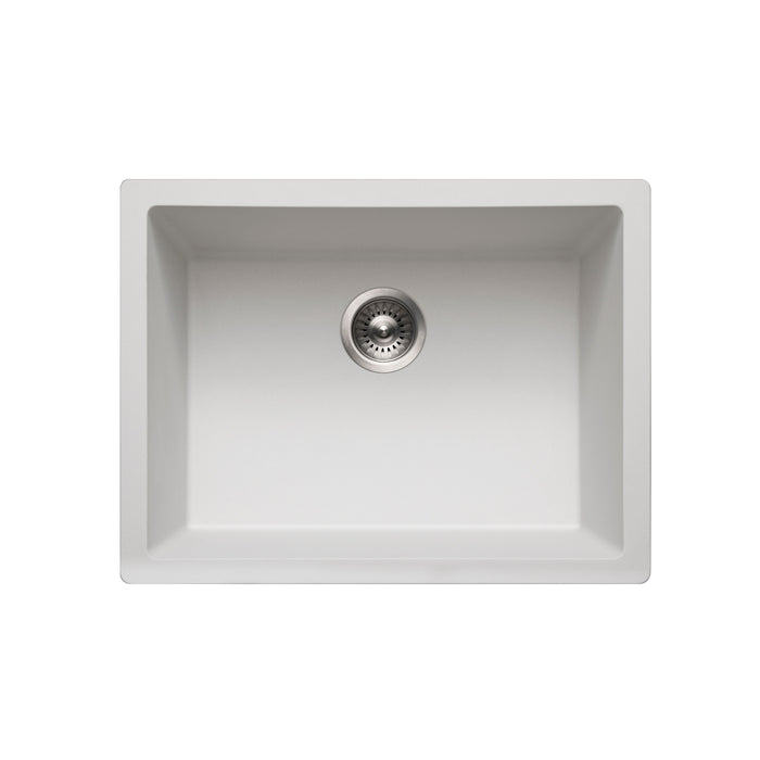 Houzer Quartztone Series 24" Granite Composite Undermount Single Bowl Kitchen Sink - G-300U CLOUD