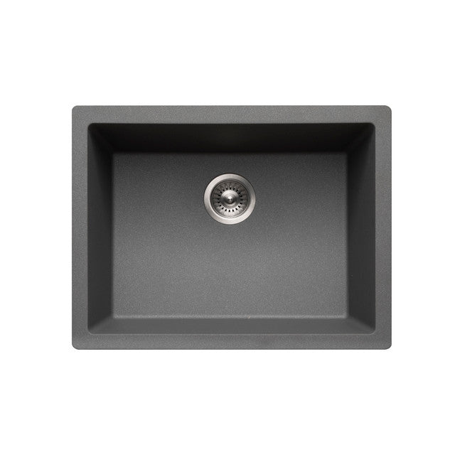 Houzer Quartztone Series 24" Granite Composite Undermount Single Bowl Kitchen Sink - G-300U SLATE