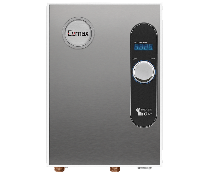 Eemax water heater on a white background