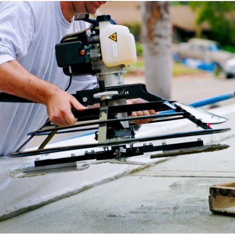 Tomahawk Power JXPT30T concrete trowel with 18-foot bull float handle accessory view