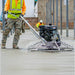 Tomahawk Power JXPT46K walk-behind concrete trowel showing float pan and handle details