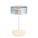 Zafferano LD0720B3 Crystal Table Lamp White with Smoke Glass