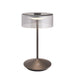 Zafferano LD0720N3 Crystal Table Lamp Dark Gray with Smoke Glass