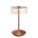 Zafferano LD0720R3 Crystal Table Lamp Rust with Amber Glass