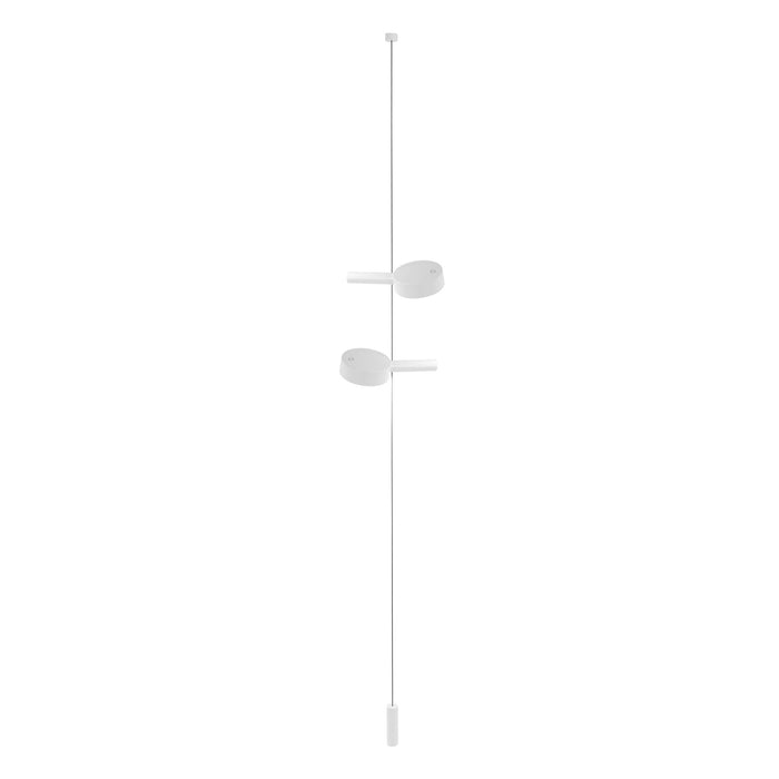 Zafferano LD1158B3 Super O Suspended Floor Lamp 2-Light White