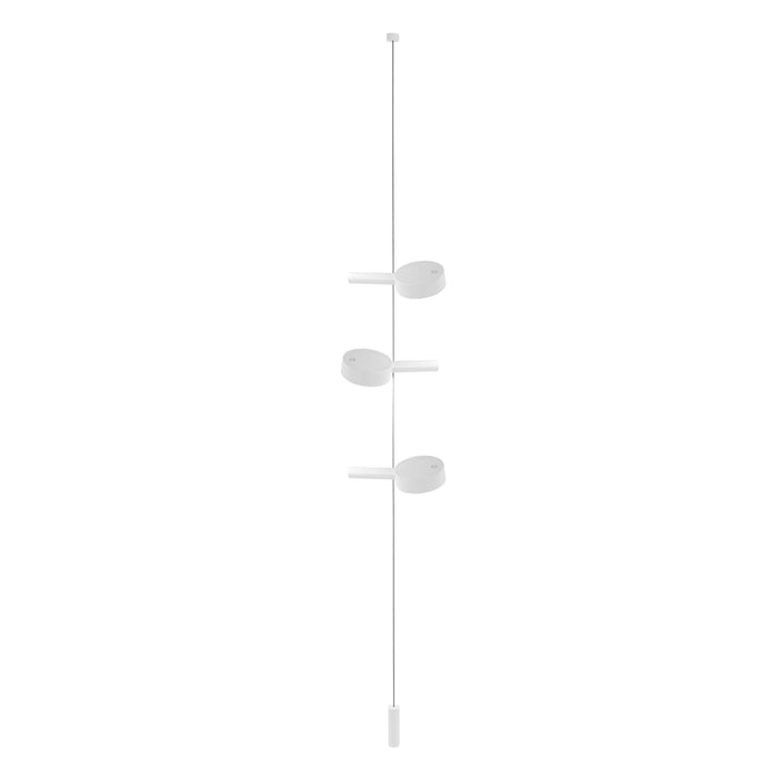 Zafferano LD1159B3 Super O Suspended Floor Lamp 3-Light White
