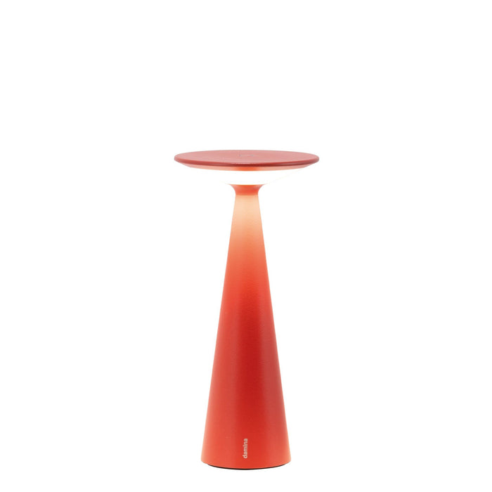 Zafferano LD1600F3 Damina Pro Table Lamp Red finish