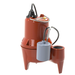 LE52a Red submersible pump on a white background
