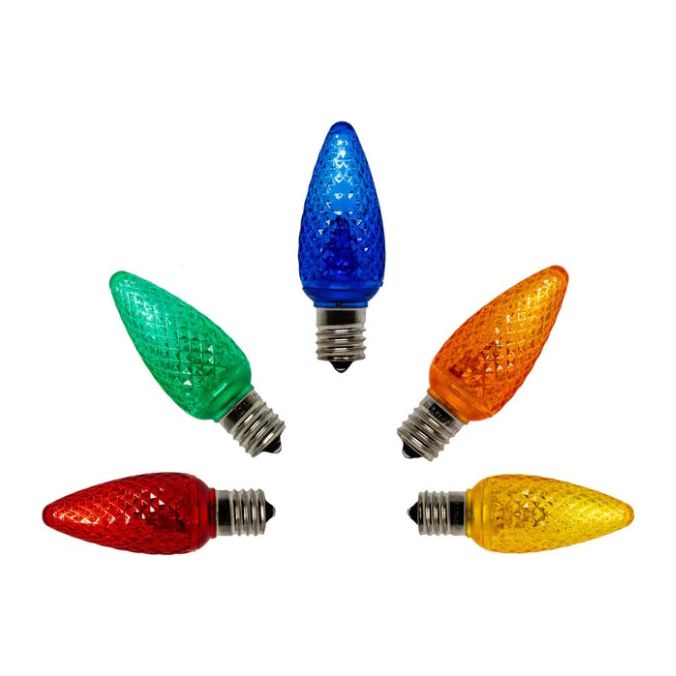 Seasonal Source - LED-C9-MUL-DURA - C9 Durabright SMD Multicolored Bulb 25 ea.