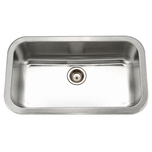 Houzer Medallion Series 31" Stainless Steel Undermount Single Bowl Kitchen Sink includes Basket Strainer