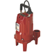 Red submersible pump on a white background no float
